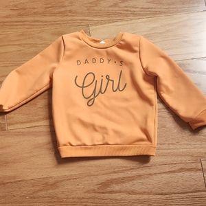 Daddy's Girl Long Sleeve Top Peach 18-24 Months